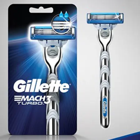 Gillette Mach3 Turbo razor in retail packaging