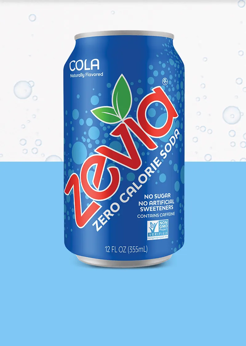 A can of Zevia zero-calorie cola